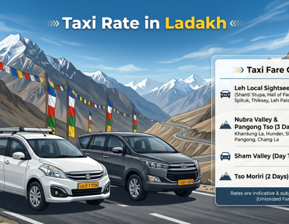 Taxi Rate in Ladakh | Season 2026-2027