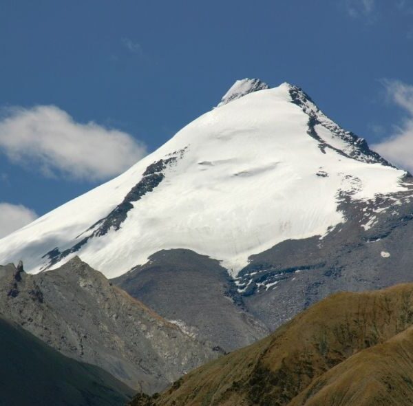 Aerial view of Kang Yatse surrounded by towering peaks in Markha Valley